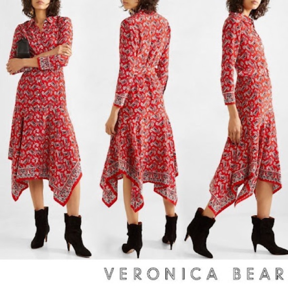 Veronica Beard Willamette Silk Button Down Dress